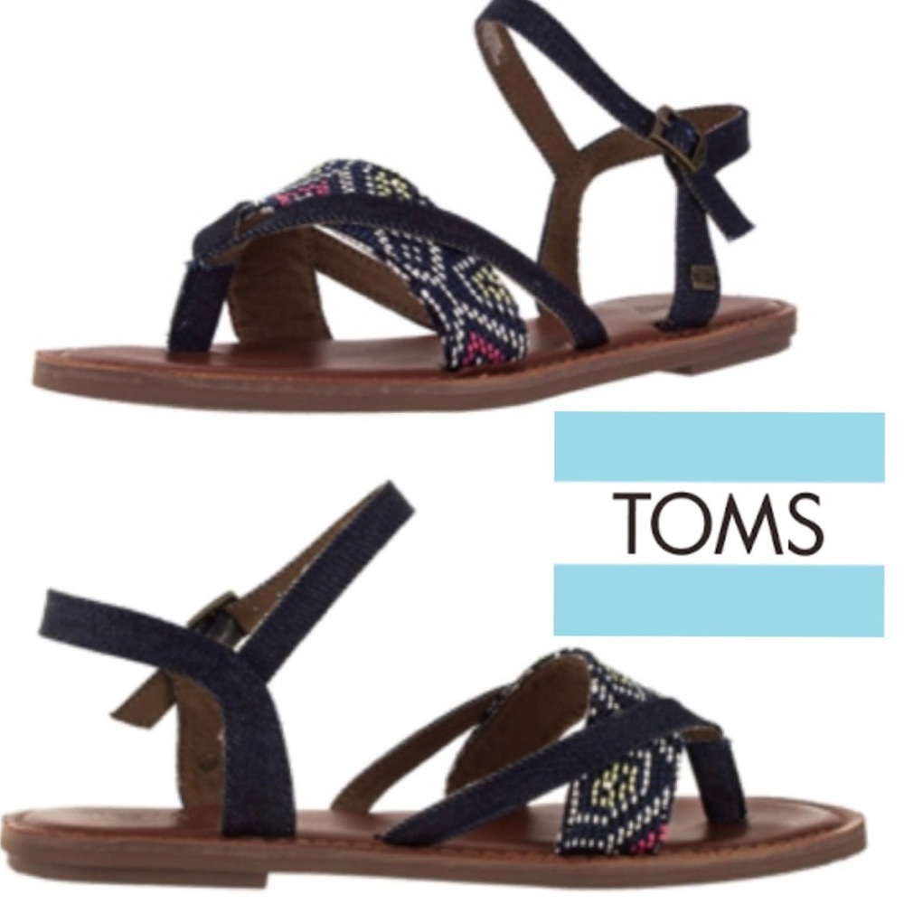 Toms Lexie Geometric Woven Textile Sandals NWOT